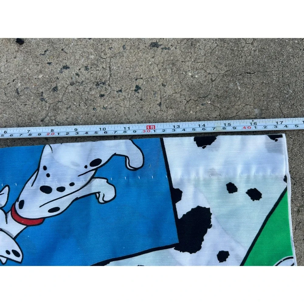 2 Disney 101 Dalmatians Valance (84x17) White Vintage 90s Puppy Print Unisex